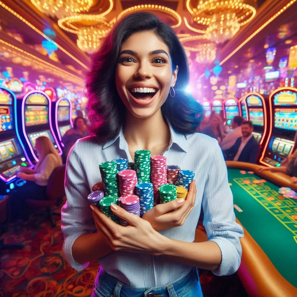 Homme avec bonus dans un casino