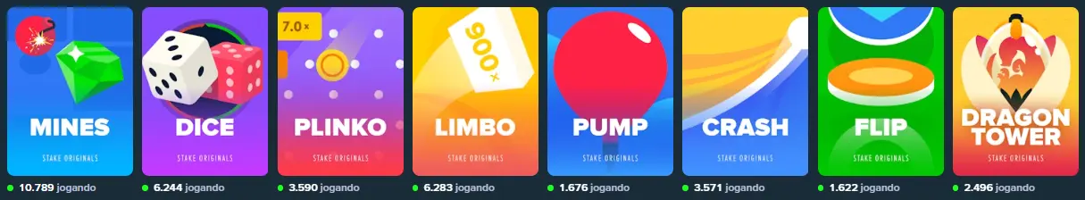 Jogos do STAKE CASINO
